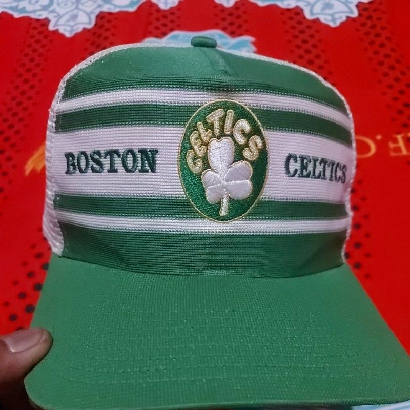 topi trucker vintage boston celtic.by hardwood clasic