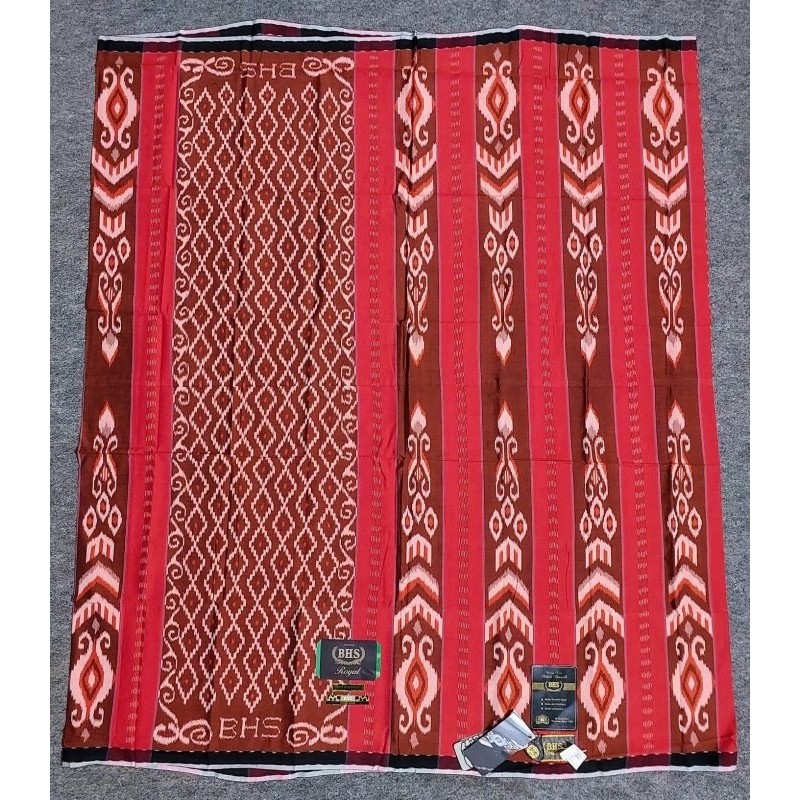 Sarung BHS Royal KSS Gold (Kawung Sersan) Spunsilk-Mercerized Jahit Tengah TTD A.R. Bahasuan Warna M