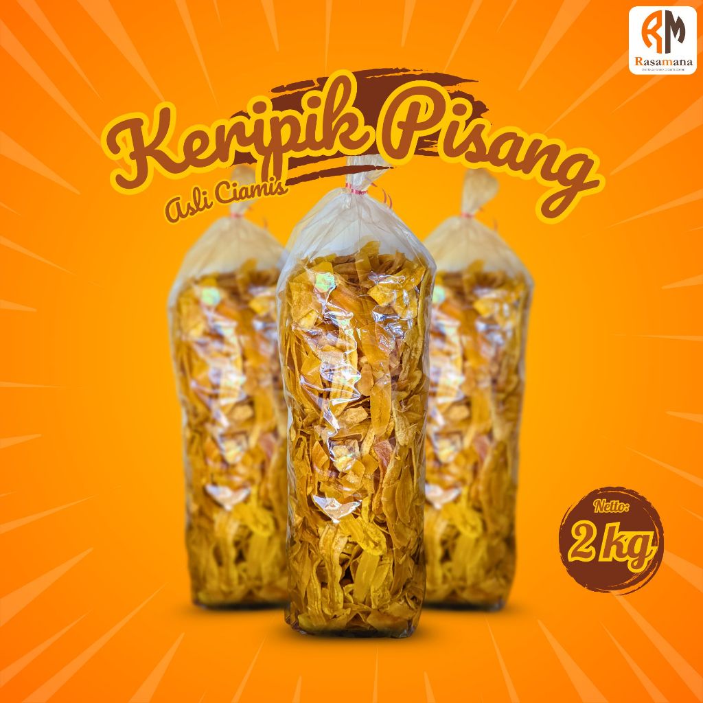 

Keripik Pisang Asin Gurih Iris Panjang 2kg - Camilan Renyah dan Lezat