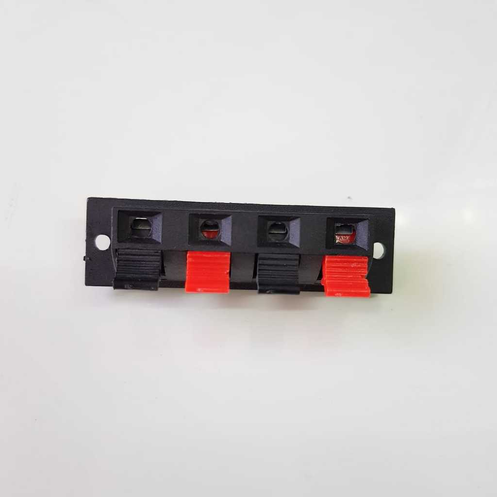 JR 6254 Soket Amply 4pin Terminal Jepit Speaker 4pin Soket Jepit Ampli Jalur Box Salon Ampli 4 Jalur