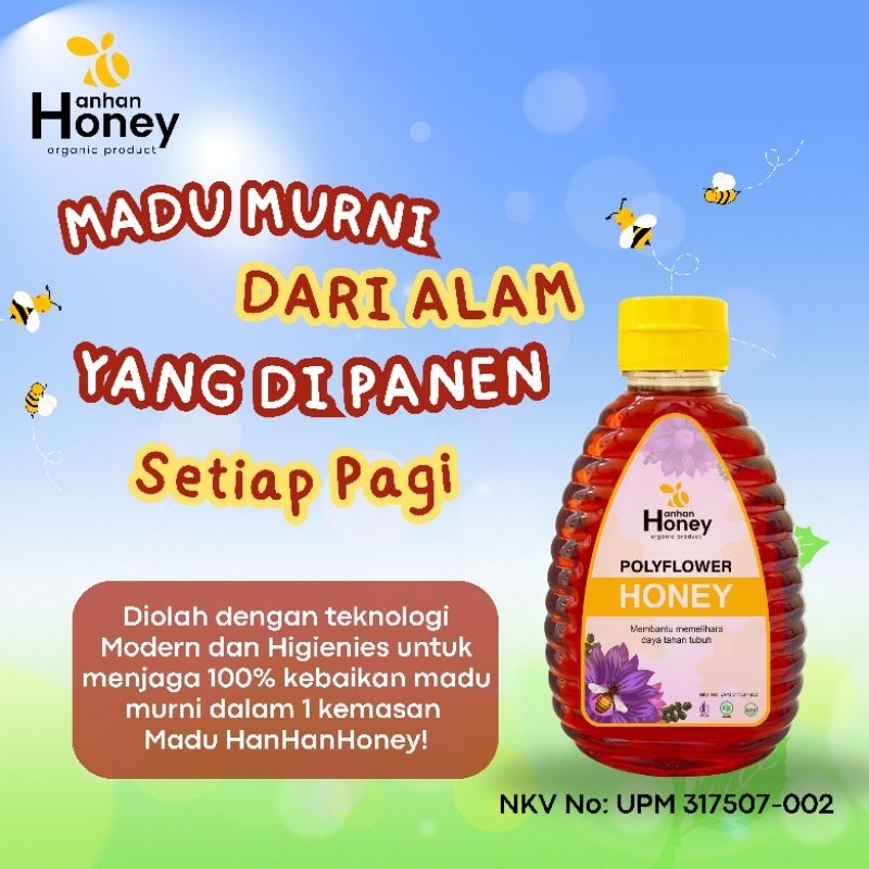 

Madu Multiflora Madu Polyflower HanHanHoney Madu Daya Tahan Tubuh Madu Asli 300gram
