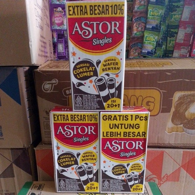 

Astor Singles Wafer Stik Cokelat Renyah