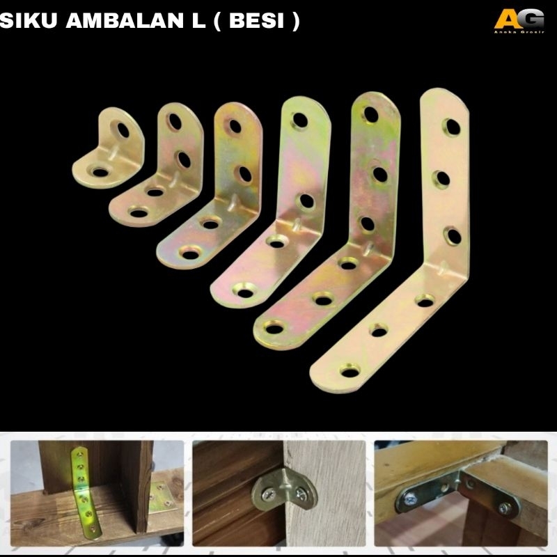 Siku Rak Versing / Plat Siku L Besi 4x4cm 6x6cm