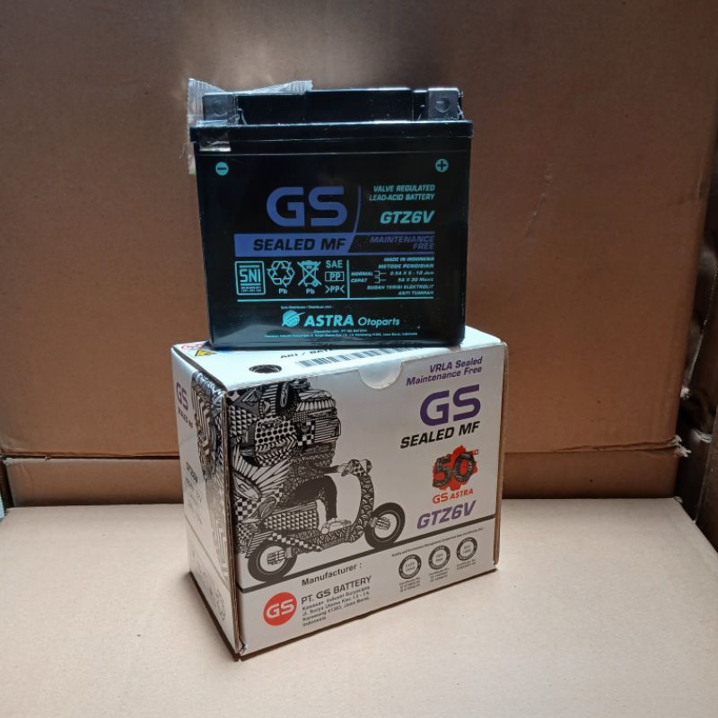 Aki Motor GS ASTRA GTZ6V ORIGINAL