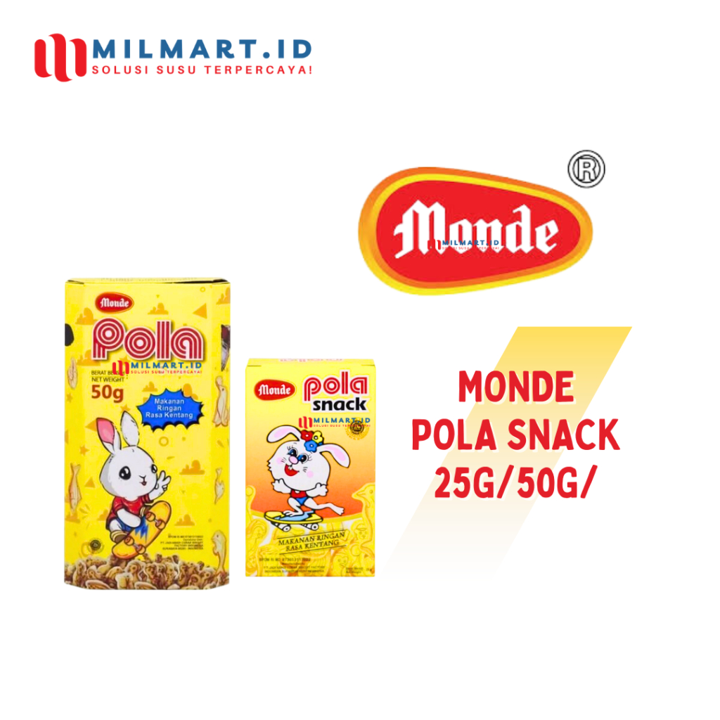 

MONDE POLA SNACK ANAK 25G/50G BISCUIT POLA SNACK JAJAN MONDE CAMILAN JAJANAN