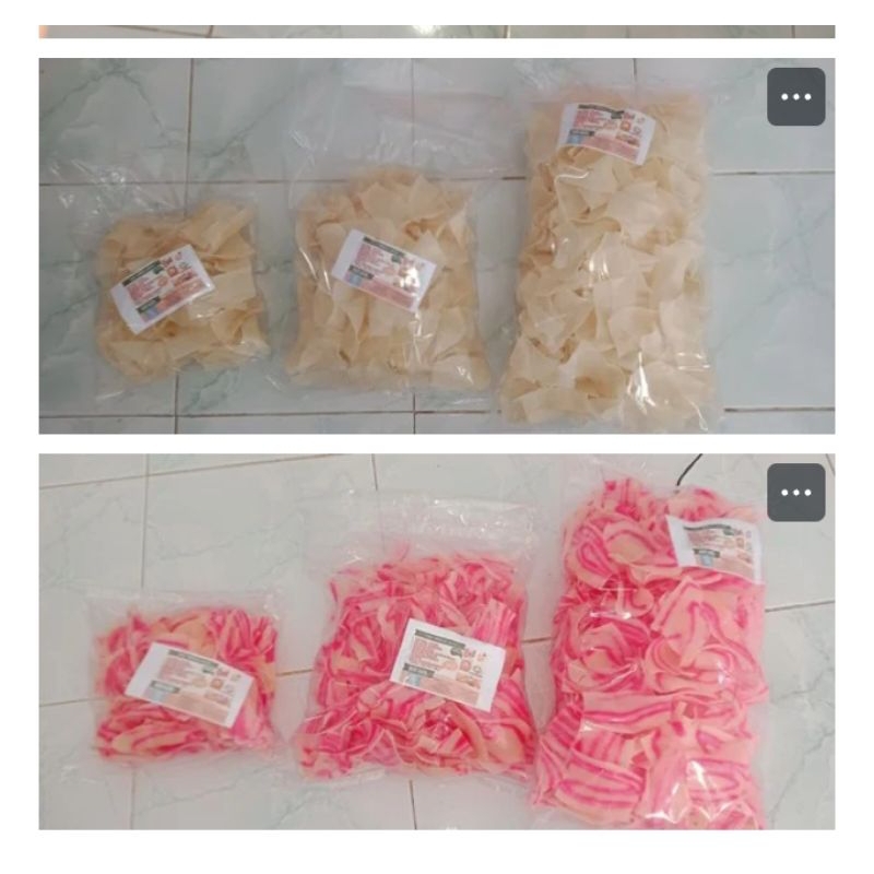 

Kerupuk mentah, Kerupuk ketela putih Kerupuk ketela merah 1kg 250g 500g