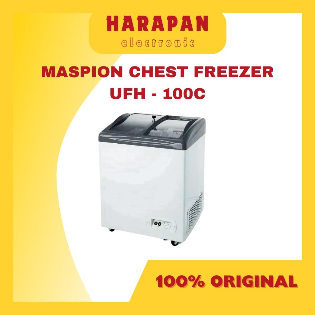 MASPION UFH 100 CFK CHEST FREEZER BOX 100 LITER LEMARI PEMBEKU MAKANAN FROZEN FOOD SLIDING