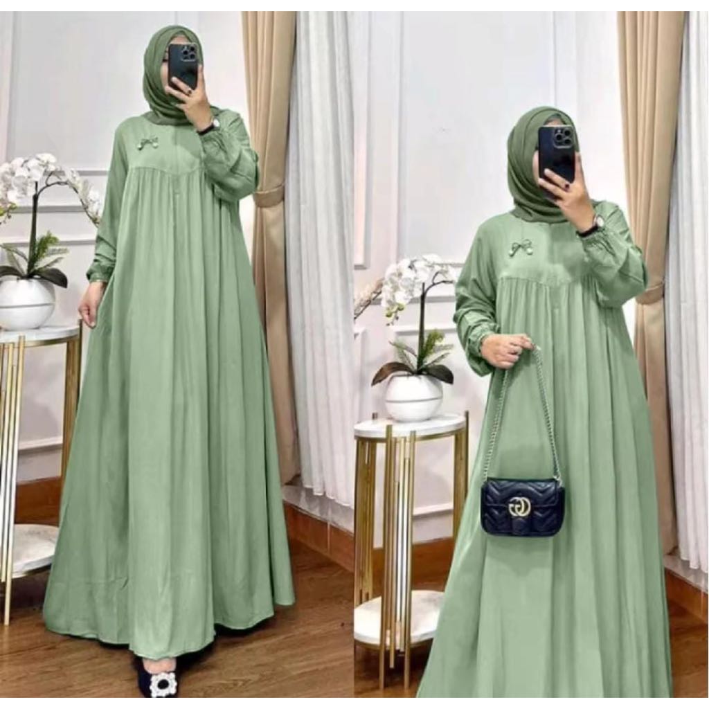 GAMIS WANITA KEKINIAN /GAMIS POLOS MURAH / BAJU WANITA MODEL TERBARU / GAMIS WANITA DEWASA