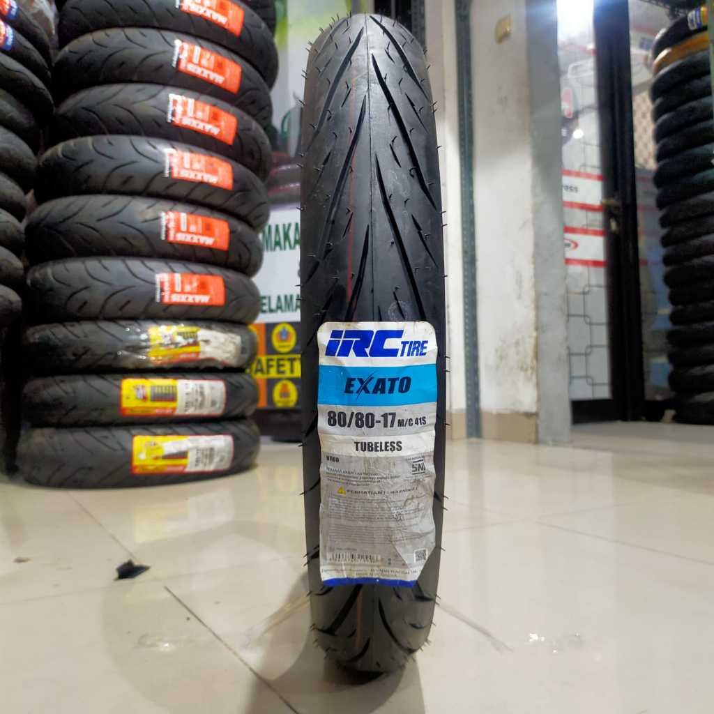 Ban Motor IRC EXATO 80/80-17 Tubeless Ring 17 Gratis Pentil