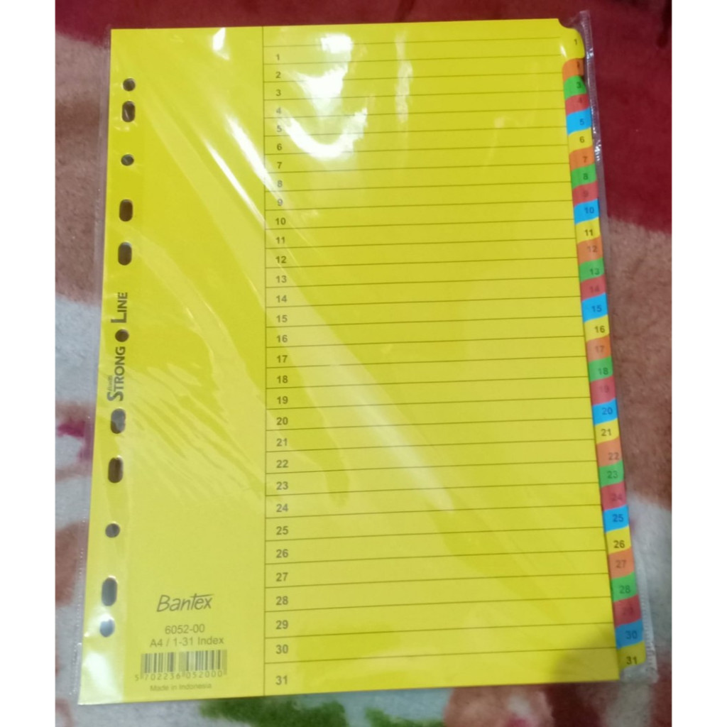 

bantex a4 1-31 pembatas buku/1pak
