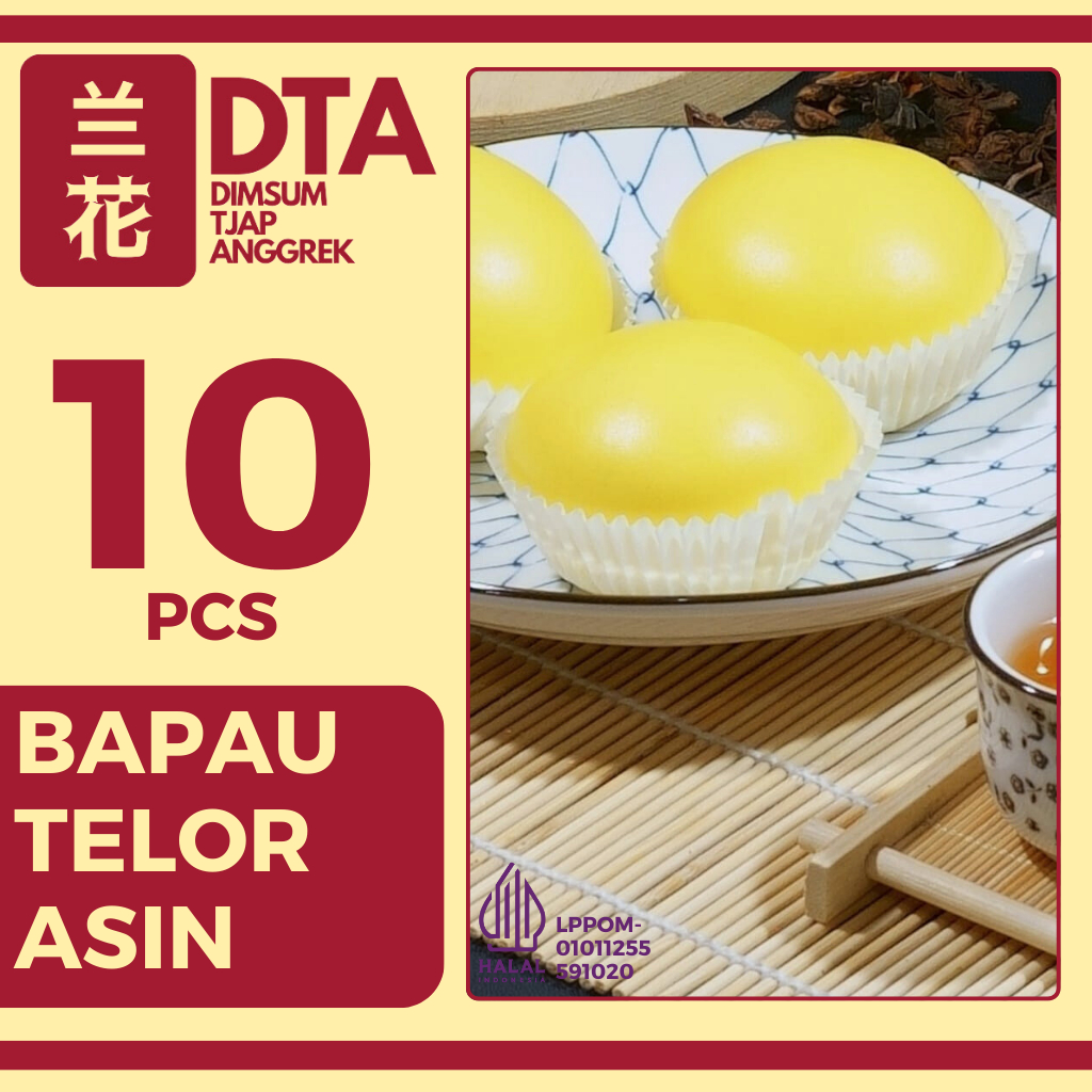 

Dimsum Premium BAPAU TELOR ASIN / BAPAO SALTED EGG / BAPAU TELUR ASIN isi 10 pcs di Kota Bandung Halal (Frozen/Fresh) (BISA KIRIM LUAR KOTA)