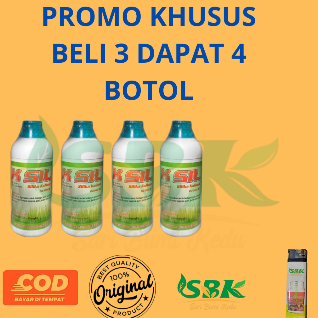 PROMO KHUSUS BELI 3 BONUS 1 silika pupuk Antibody Anti roboh tanaman K Sil 500 ml