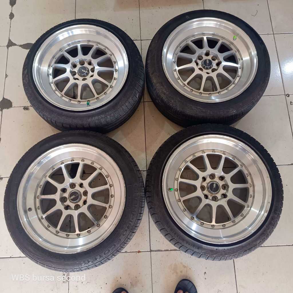 VELG SEKEN CCW 17X7,5/8,5 8X100/114 ET 35/30 S/P + BAN GT (2) ACC (2) 215 45 R17 COCOK BUAT AVANZA,L
