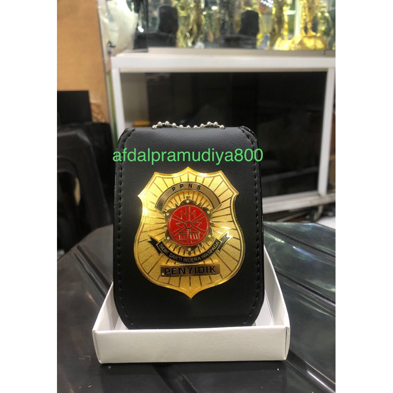 dompet kalung penyidik PPNS kuningan disepuh emas kualitas premium
