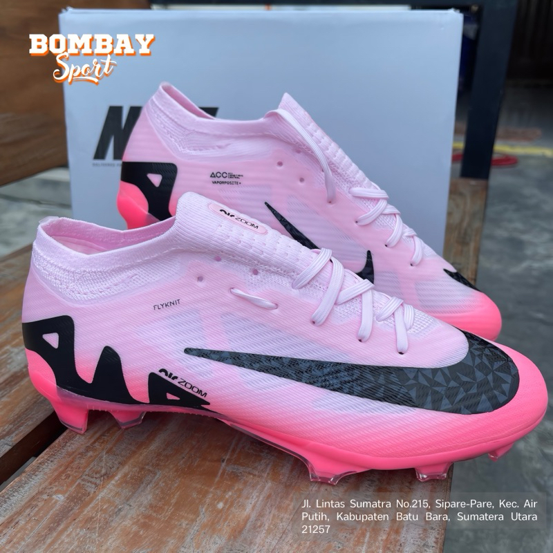 Sepatu Bola Nike Air Zoom Mercurial Vapor 15 Soft Pink Black