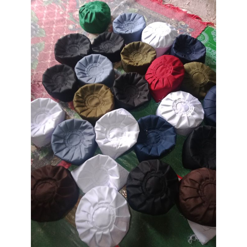 Peci kopiah kopyah ijazi anak laki laki habib syech hitam putih polos 1-10