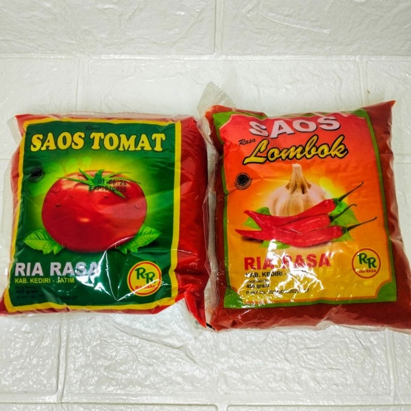 

saos tomat dan sambal lombok kemasan 450 gram - saos tomat - sambal