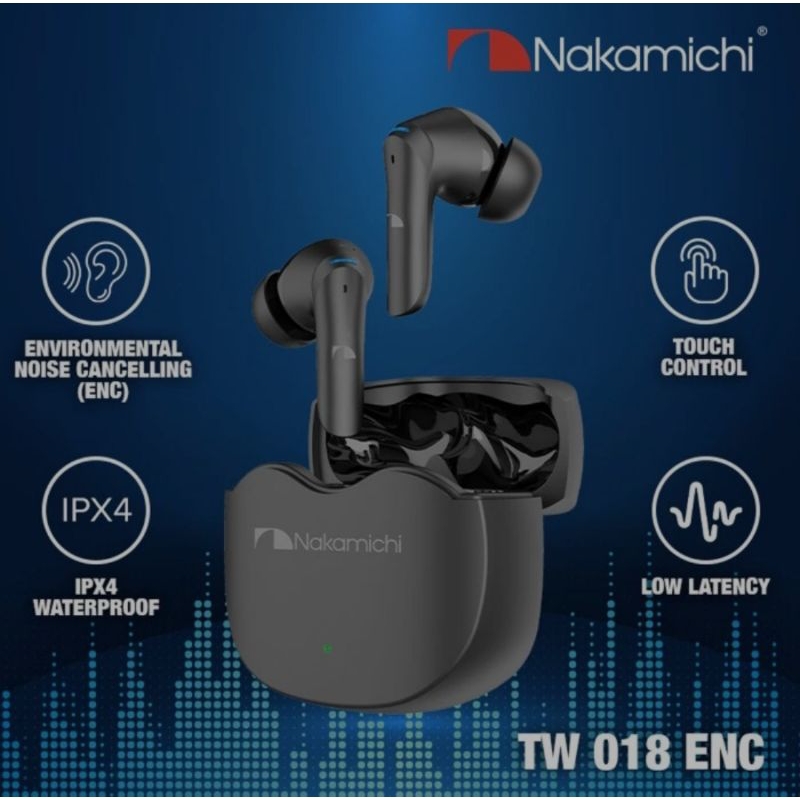 Nakamichi TW018ENC True Wireless Earbuds Bluetooth Earphone TWS HD