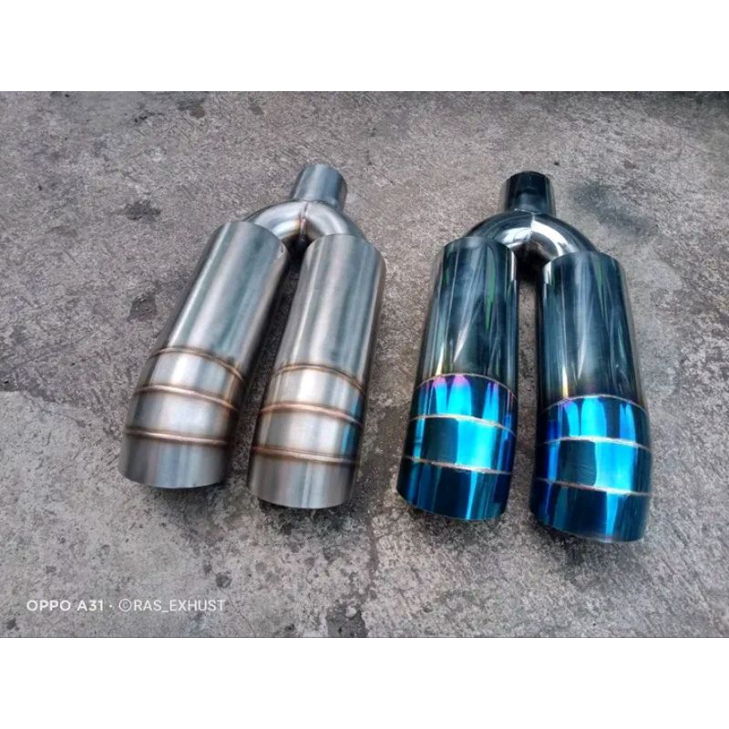 KNALPOT CUMI DARAT CABANG DUA MOBIL SOLAR DAN BENSIN