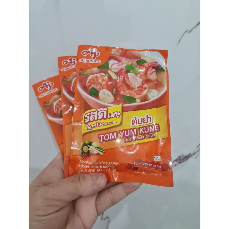 

AJINOMOTO Tom Yum Kung (Hot and Sour Soup) RosDee Menu