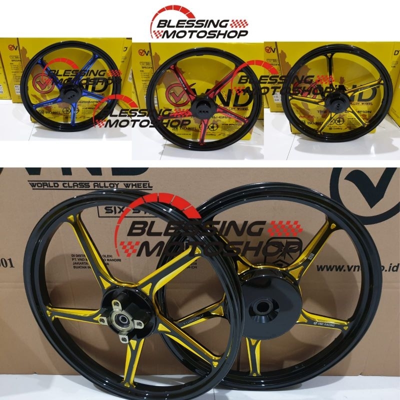 velg vnd ak55 twotone vario110 velg racing vnd ak55 beat old/beat new/beat fi/beat deluxe/beat keyle