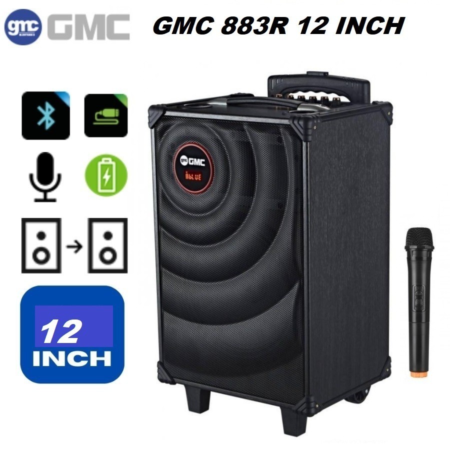 SPEAKER PORTABLE GMC 12 INCH 883R BLUETOOTH