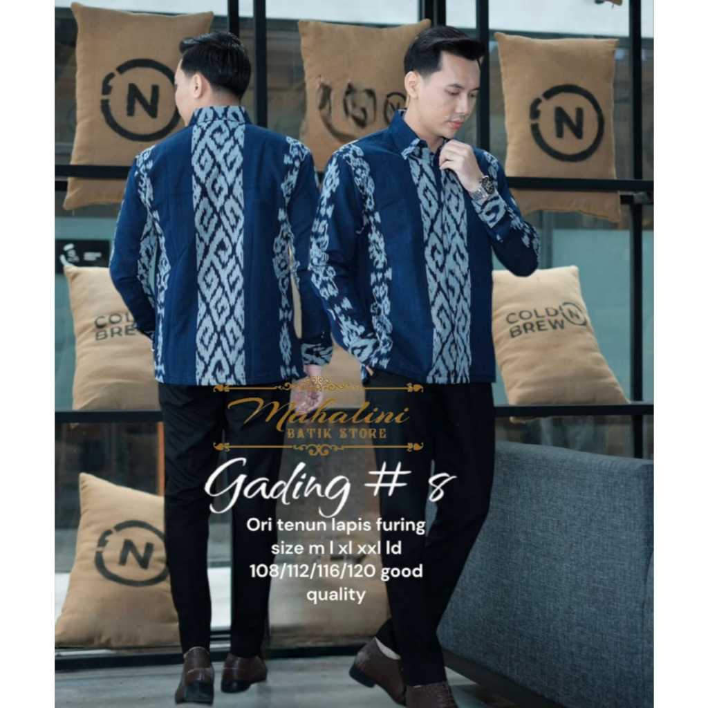 Baju Pria Kemeja Batik Formal Tenun Troso Lengan Panjang