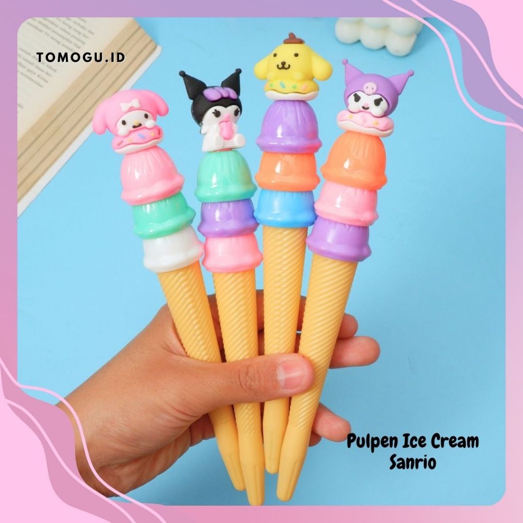 

Pena Gel Ice Cream Cone Sanrio PGK-1431 Pulpen Bolpoint Pen Tinta Bolpen My melody Kuromi Cinnamorol