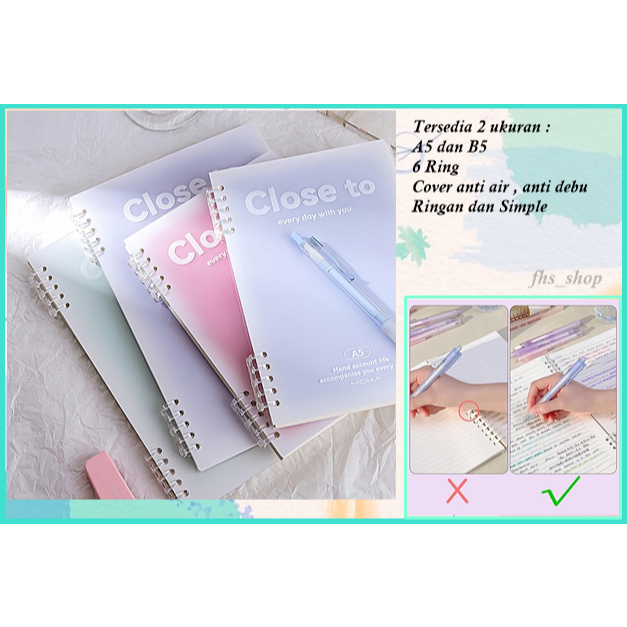 

Binder Transparan 6 Ring Binder Aesthetic Binder B5 Binder A5 Soft Cover 6 Ring Close To Binder