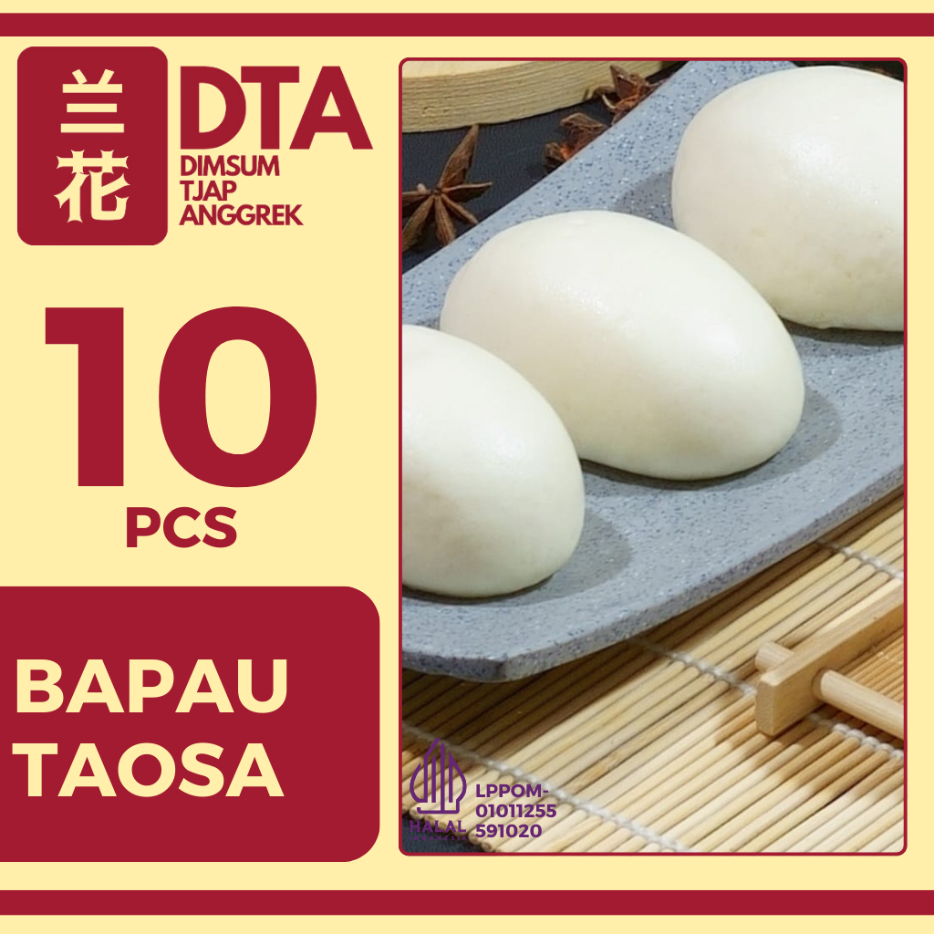 

Dimsum Premium BAPAU TAOSA / BAPAO TAOSA / BAPAU TAUSA isi 10 pcs di Kota Bandung Halal (Frozen/Fresh) (BISA KIRIM LUAR KOTA)