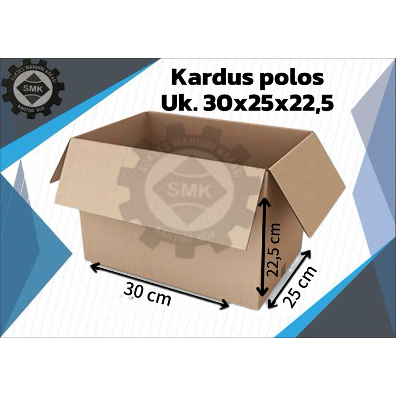 

Kardus polos karton box 30x25x22,5
