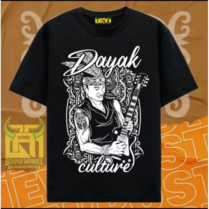KAOS ORANG DAYAK CULTURE INDONESIA