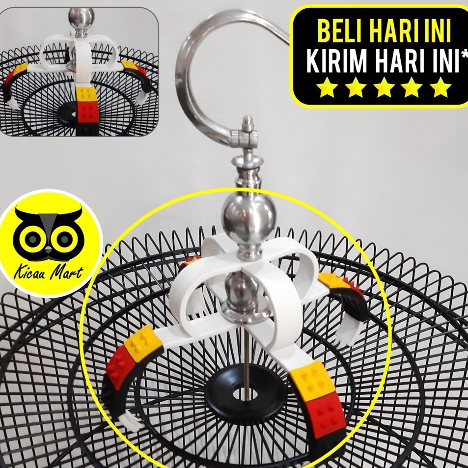Super Unik  MAHKOTA SANGKAR MOTIF JERMAN KARET VARIASI AKSESORIS CAKRAM GANTUNGAN KANDANG BURUNG MUR
