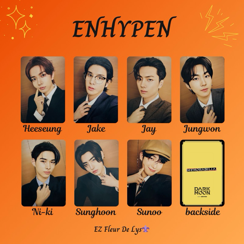photocard replika pc unofficial En- Enhypen dark moon HEESEUNG JAKE JAY JUNGWON NI-KI SUNGHOON SUNOO
