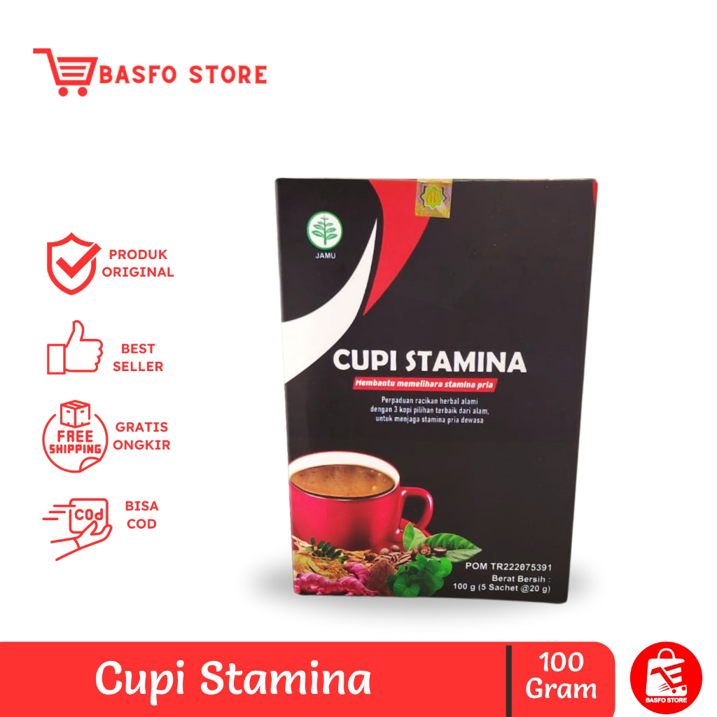 

Kopi Instan Herbal Cupi Stamina 1 Box 5 Sachet