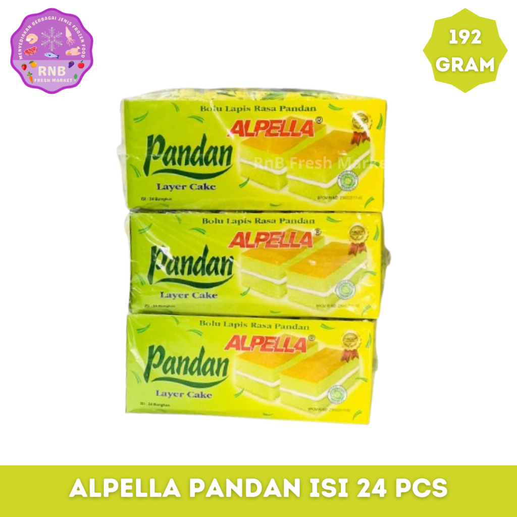 

Alpella Pandan Layer Cake Isi 24 Pcs Netto 192 Gram