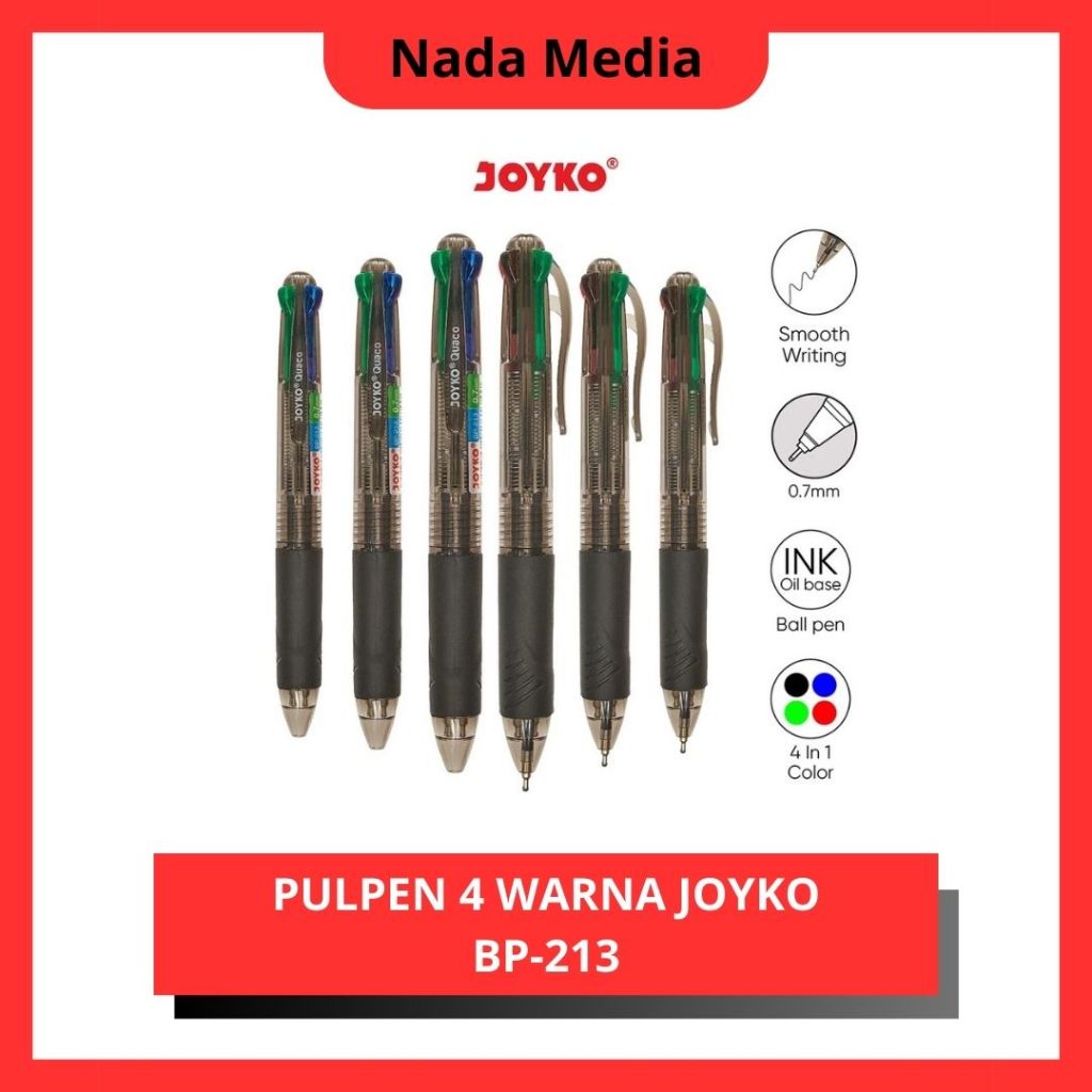 

Ball Pen Pulpen Pena Joyko 4 Warna BP-213 Quaco