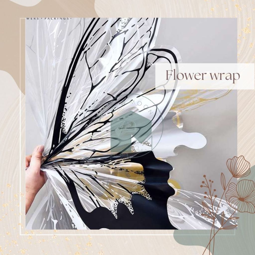 

Kertas Bunga Flower Wrap Sayap Kupu-Kupu Butterfly Wing Korea Cellophane plastic bouquet
