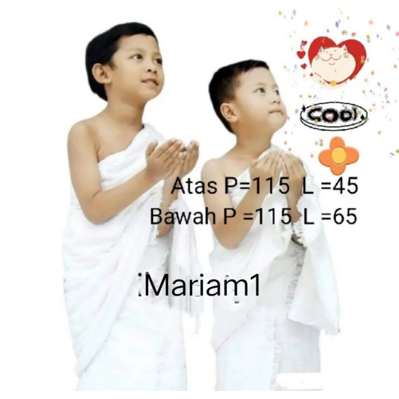 Kain ihrom anak TK kain ihrom manasik anak kain ihrom non instan kain ihrom instant anak tk