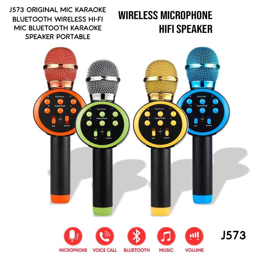 J573 ORIGINAL MIC KARAOKE KARSIS BLUEOTHOOT MIK BLUETOOTH MIX BLUETUT BLUTUT WIRELLESS HIFI SPEAKERR
