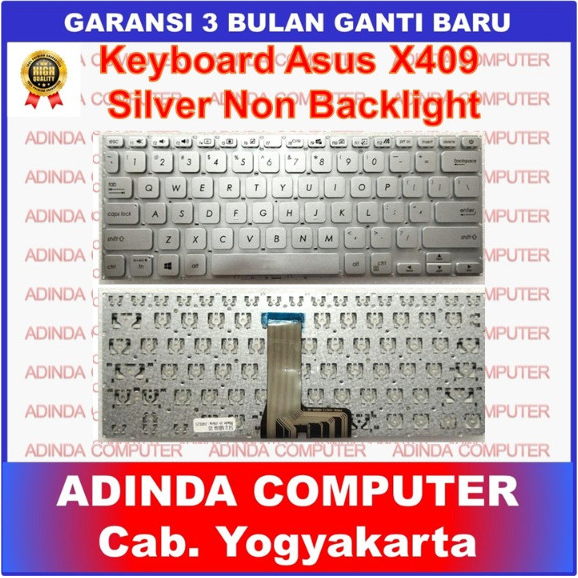 Keyboard Asus X409 X409ja X409L X409M X409ma X409U X409UA X409uj A409 - Silver