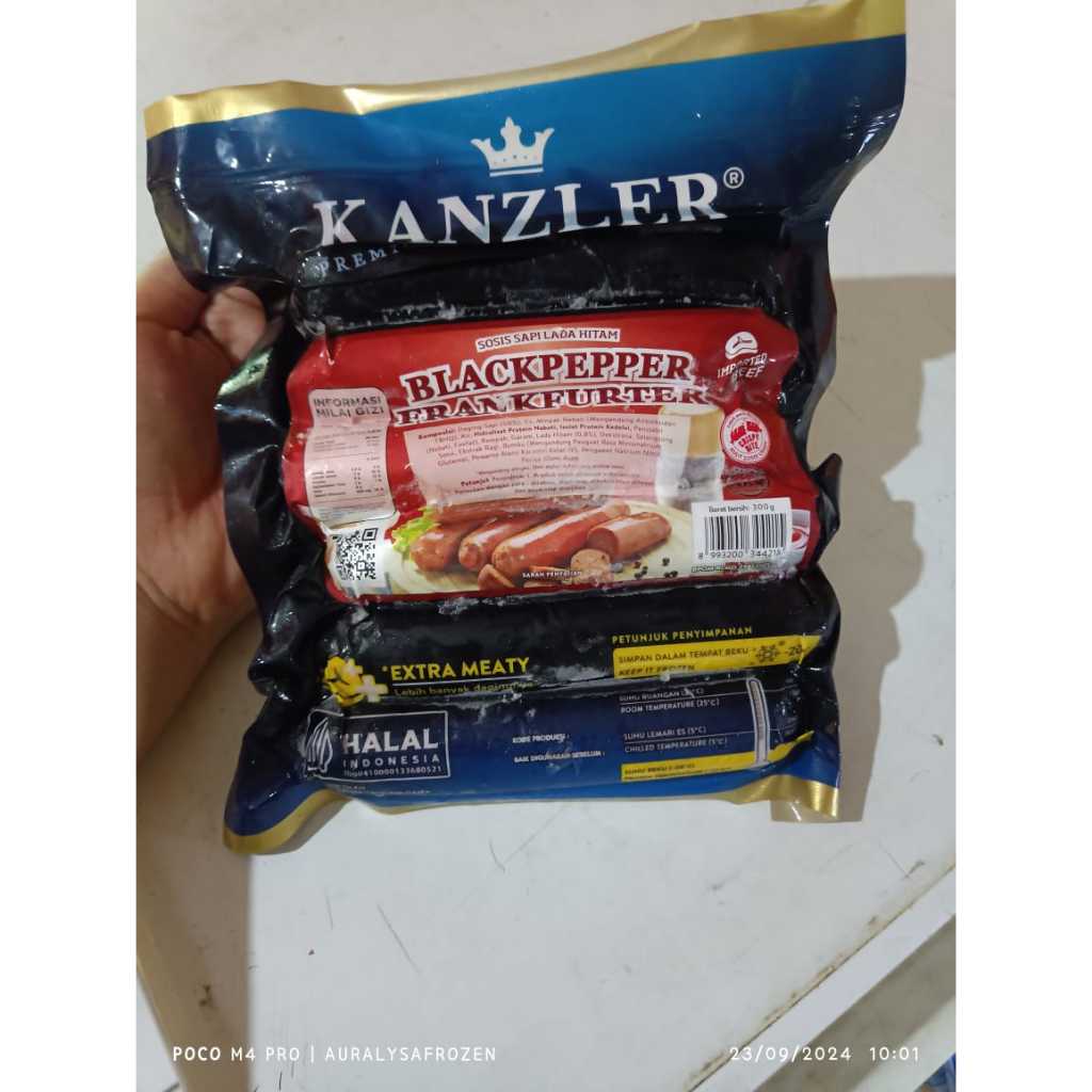 

Kanzler Sosis Black Pepper Frankfurter 300g