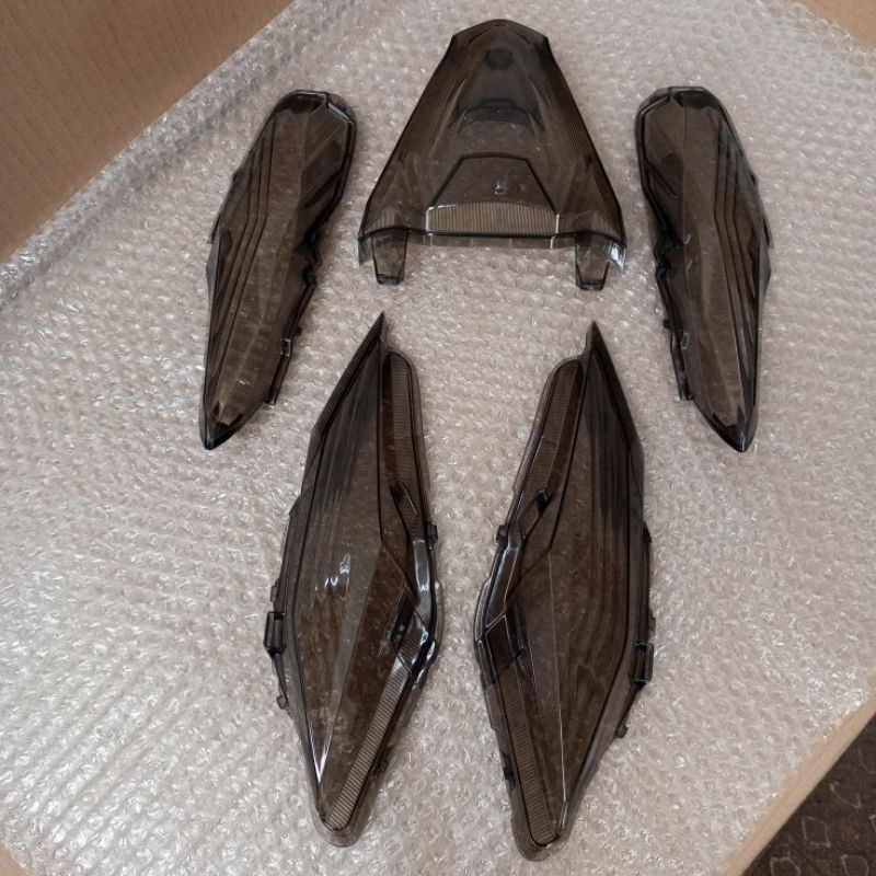 Paket Full Set Mika Sen Depan Mika Lampu Stop Rem Belakang Mika Sen Belakang Honda Beat New LED Delu