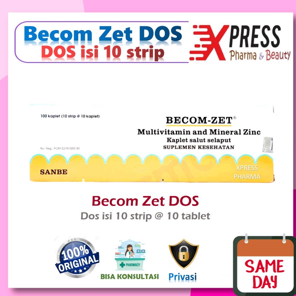 XPRESS  DOS Becom Zet isi 10 strip 100 tablet BecomZet bekom Zet BekomZet Bekom-Zet Multivitamin Min