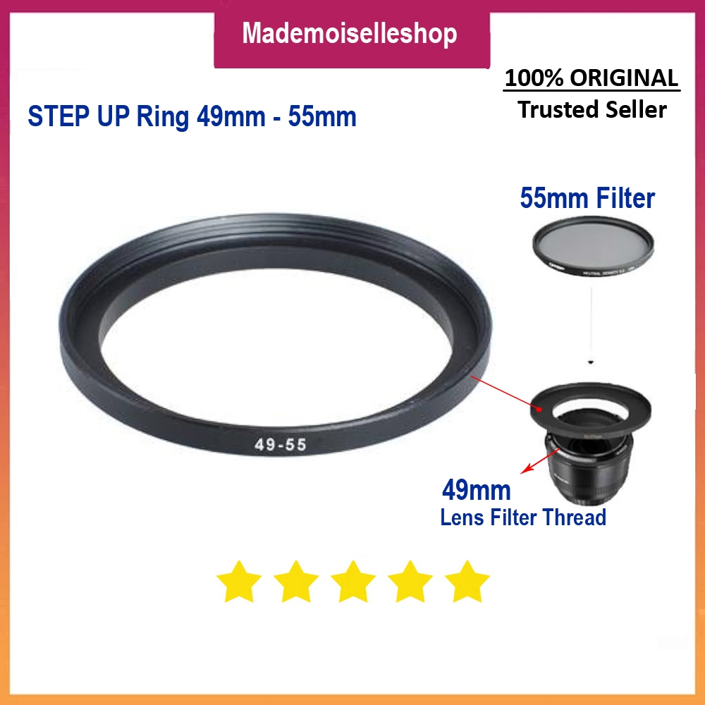 Step Up ring 49 - 55 mm - Step Up Ring 49mm to 55mm
