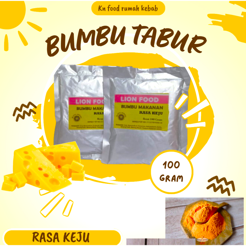 

keju manis | Lion Food bumbu tabur rasa keju manis kemasan 100 gram