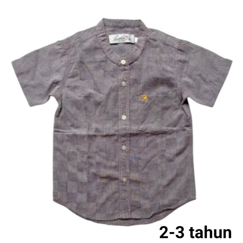 Baju atasan kemeja anak laki cowo Arnold palmer 2 3 tahun coklat