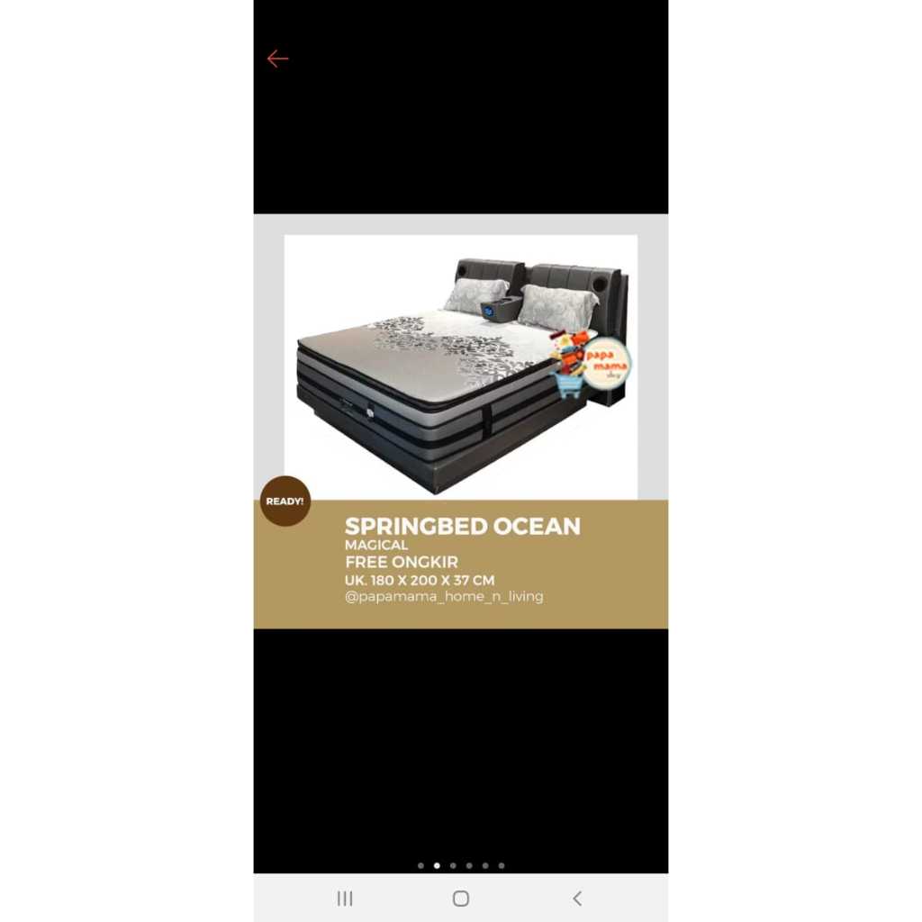 Ocean Springbed Magical Tebal 37cm - Matras Only dan Fullset uk. 180x200cm Garansi 15thn - Medan