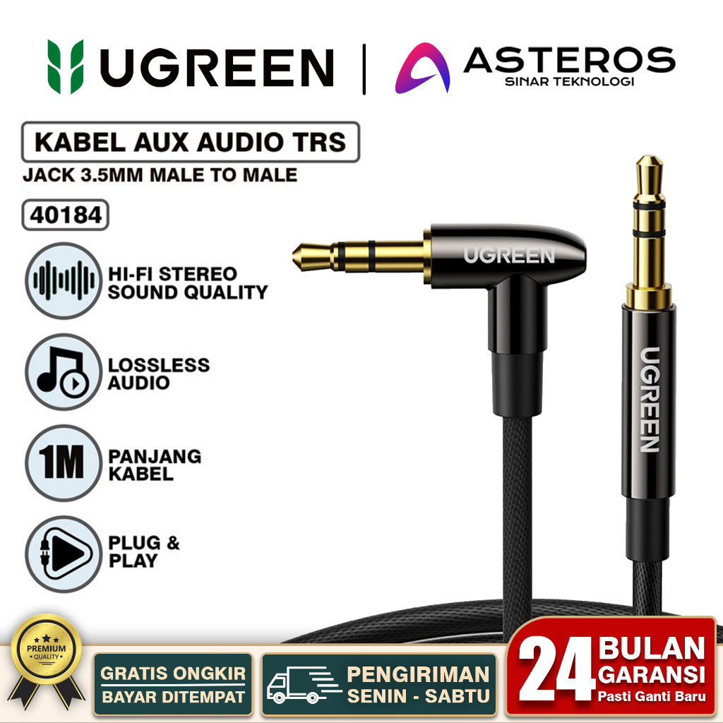 UGREEN Kabel Aux Audio Extension Jack 3.5mm Male To DC 3.5mm Male Stereo