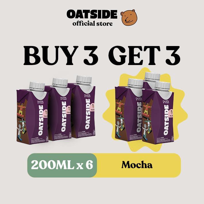 

[BUY 3 GET 3 FREE] OATSIDE Mini Cap Oat Milk Mocha 200ml (6pcs) (Kemasan Tutup Botol) | Susu Oat Rasa Moka